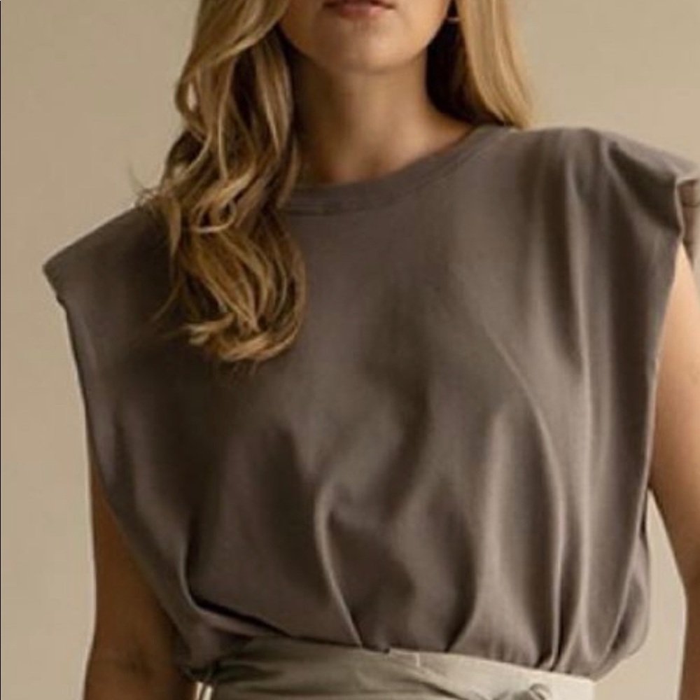 Oversized padded muscle tank